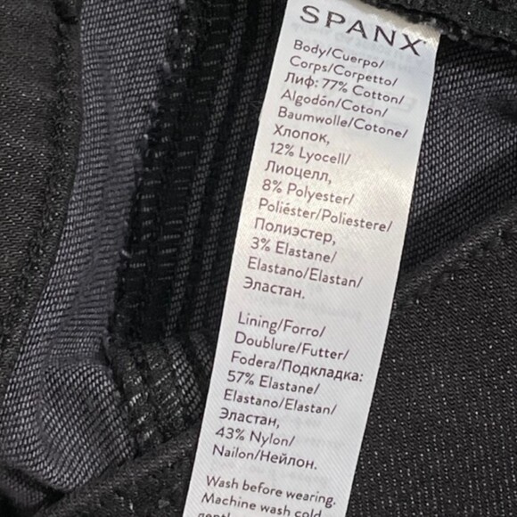 NWT SPANX Vintage Black Distressed Ankle Skinny Pull On Stretch Jeggings Size 3X - Picture 9 of 11